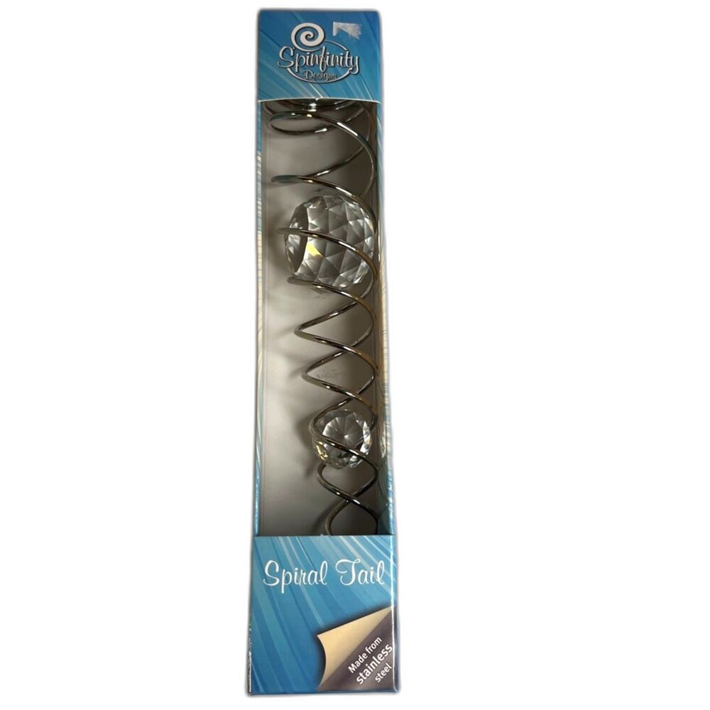 Stainless Steel Crystal Wind Spinner Twister Hanging Outdoor Garden Decor